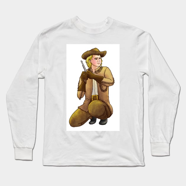 Buffalo Bill: Pony Express Rider Long Sleeve T-Shirt by reynoldjay